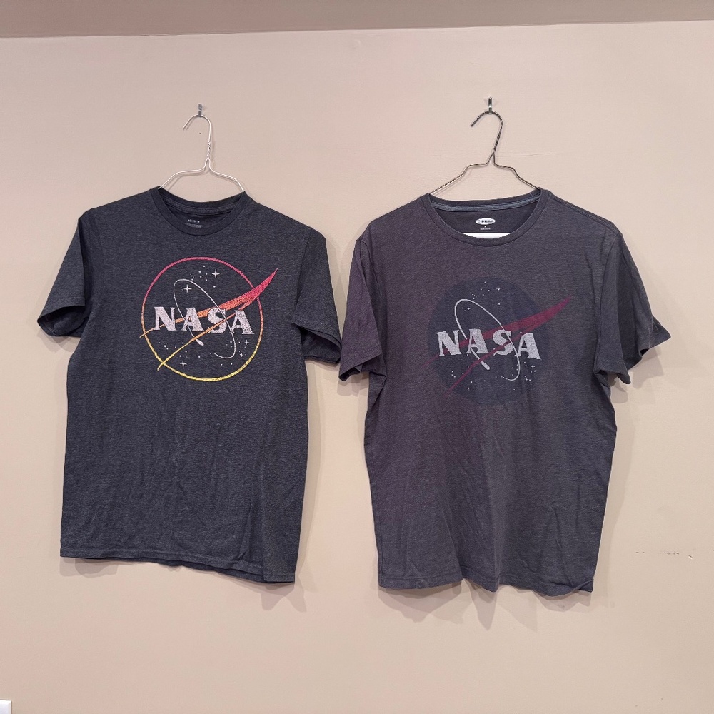 ❤️❤️ 3/$25 TWO NASA tees Both size medium.